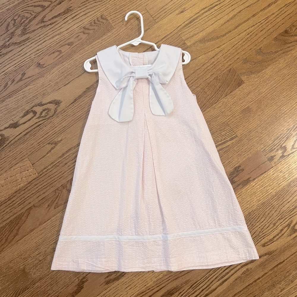 Charming Pink Kids Dress with Bow Detail